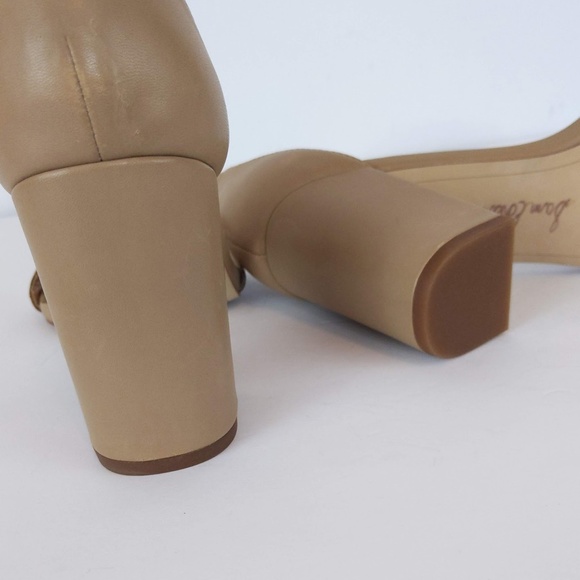 Sam Edelman Beige Leather Open Toe Heels - Picture 12 of 13